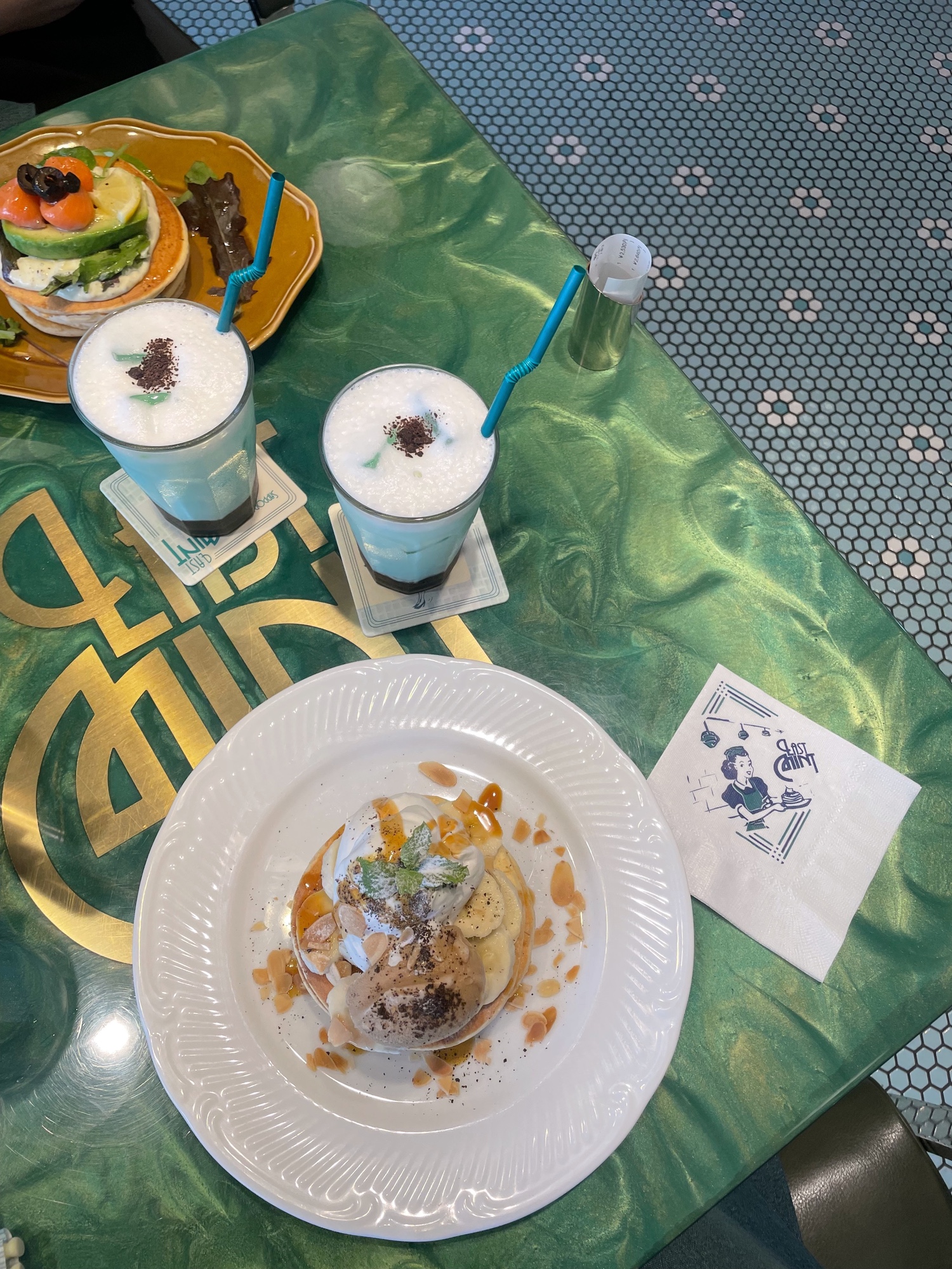 ミントカラーが可愛いカフェSapporo Pancake Last MINT ꕤ୭*