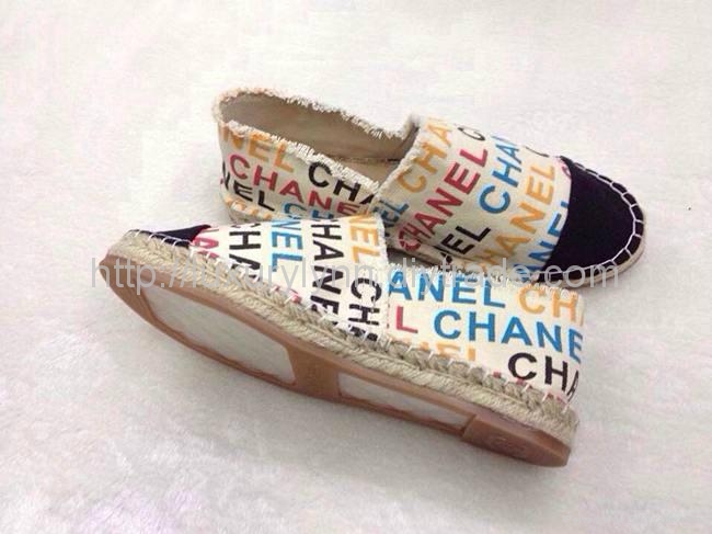 Women_casual_shoes_Chanel_canvas_flat_shoes_new_in_2014