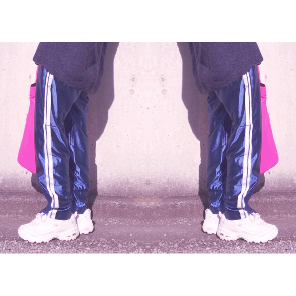 秋冬もジャージを楽しもう！ #KNIT との組み合わせがオススメ♡ #OOTD #FASHION