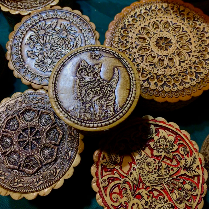 クリスマスマーケットで出会ったロシアの小物入れベレスタが可愛い。#ロシア #ベレスタ