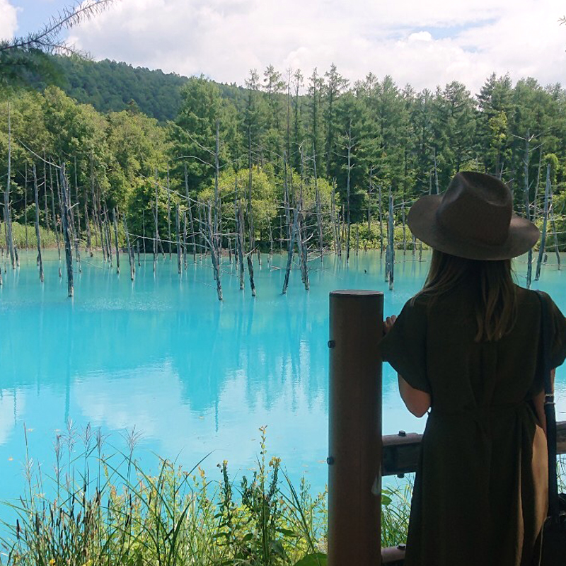 神秘的なブルー。青い池は本当に青かった。 #美瑛 #北海道