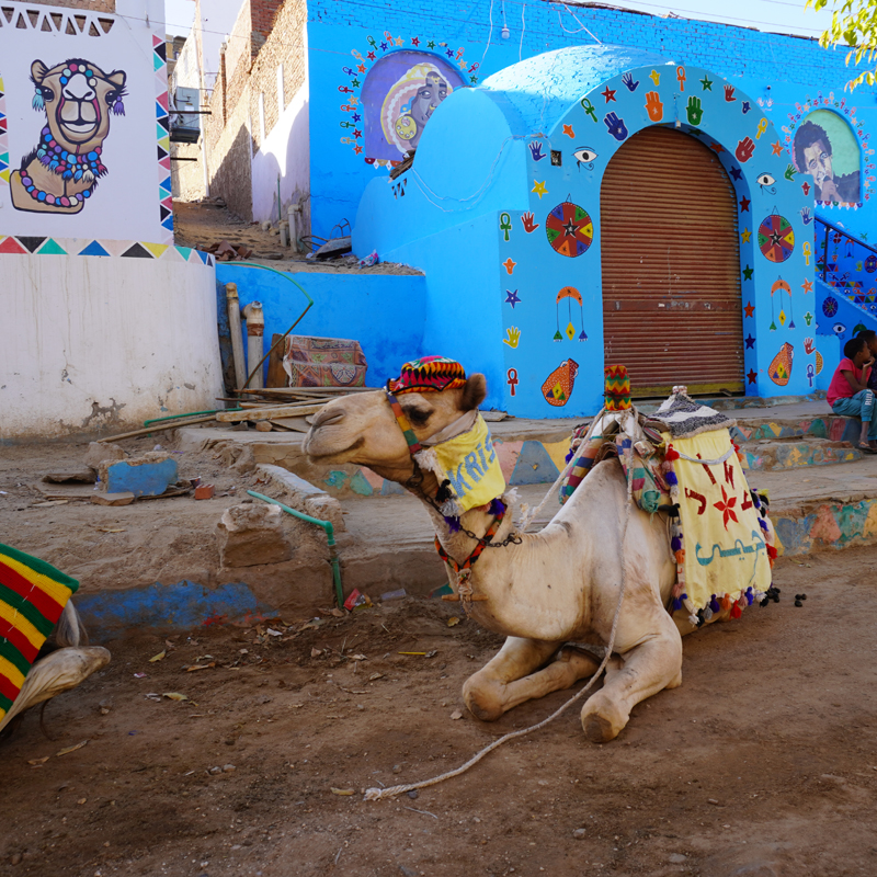 カラフルで不思議な村【エジプト】ヌビアビレッジ