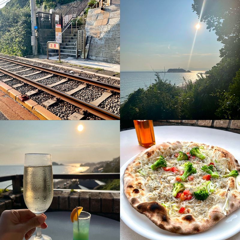 江ノ電を渡った先にある絶景【七里ヶ浜】湘南の海・江ノ島が一望できる人気イタリアン・アマルフィイ