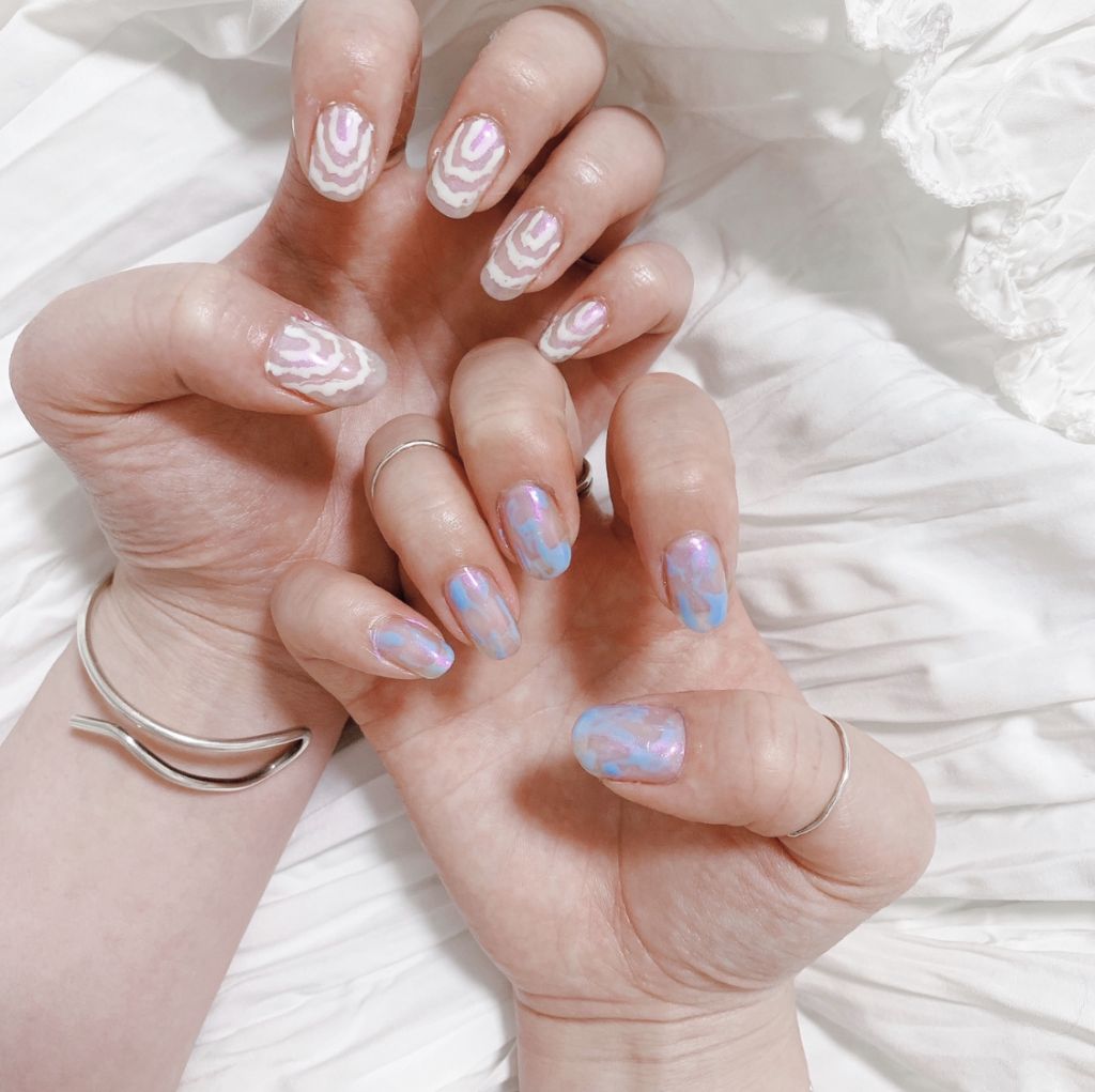 セルフジェルネイル 3パターン♡