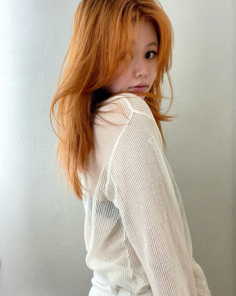 オレンジ気分な夏のヘアカラー♡