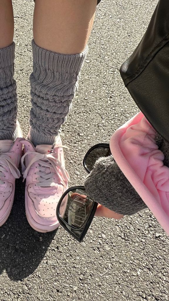 grey×pinkで春mood♡