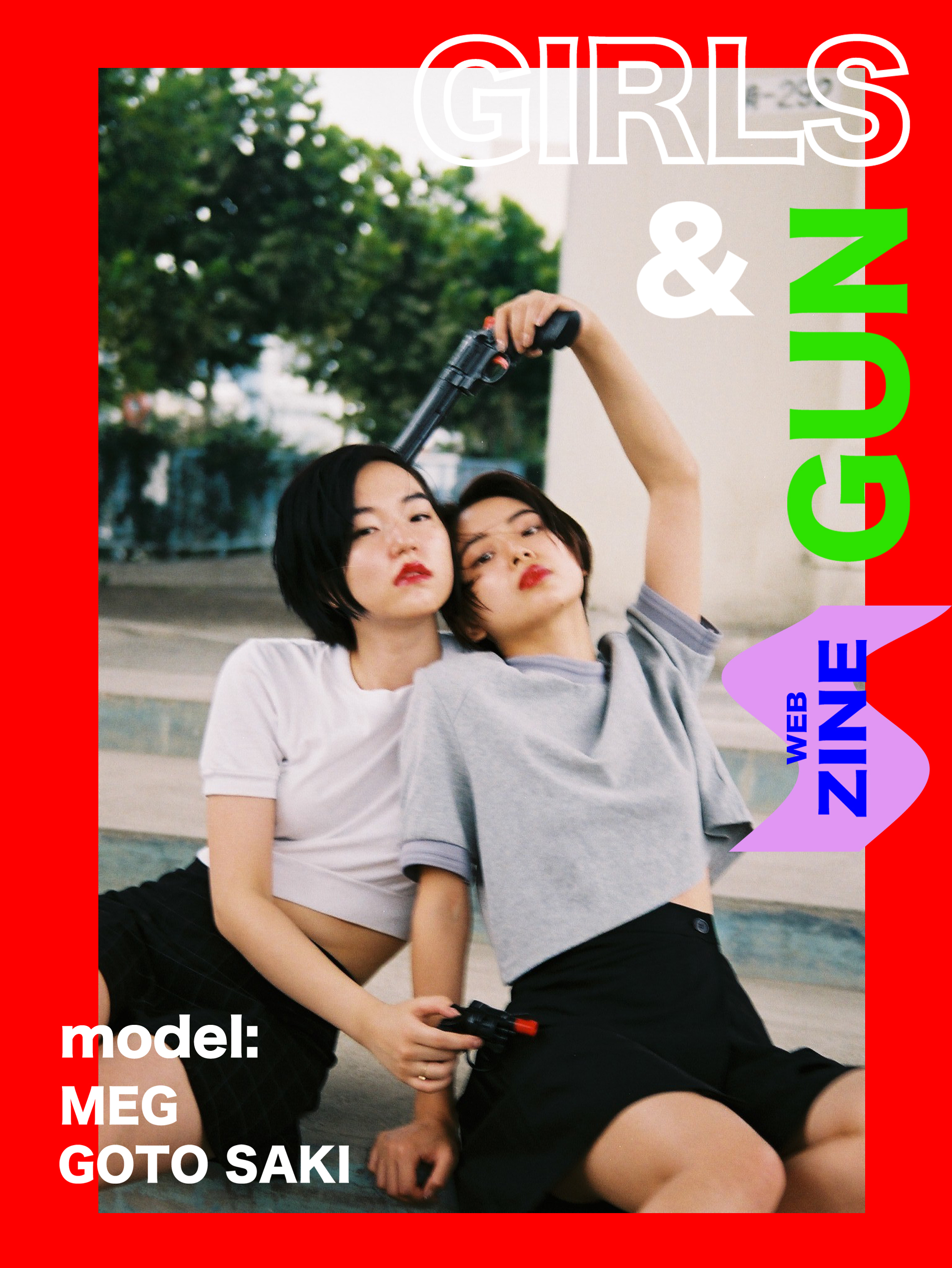 WEB ZINE ３　テーマはセーラー服と機関銃　NYLONモデルのごさきちゃんと１９歳のモデルMEGちゃんを撮影