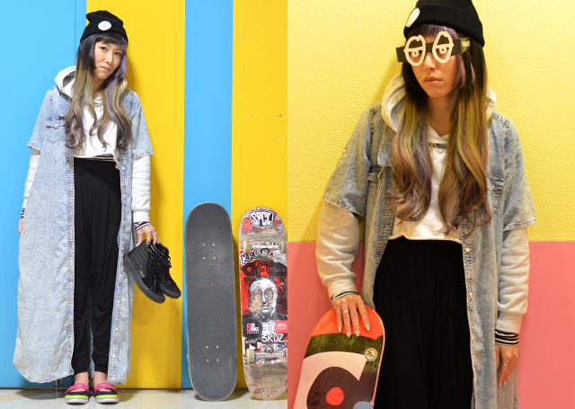 sk8前のリラックスパンツスタイル 第4弾#OOTD QUEEN　#KROOKED