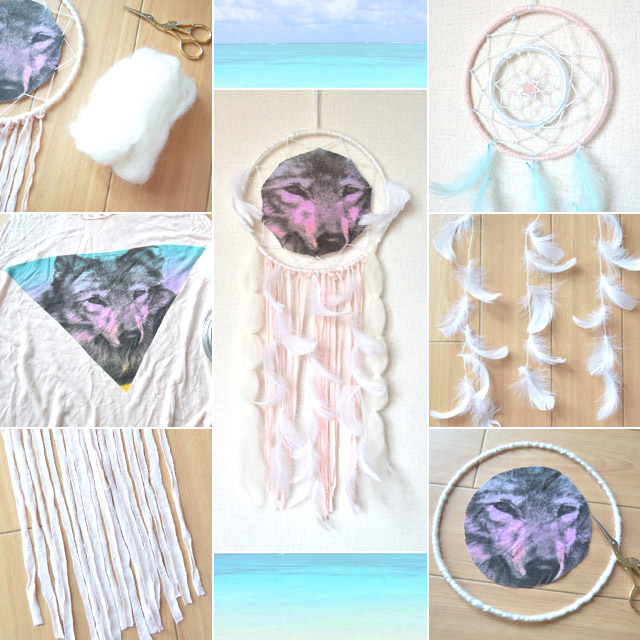 着なくなった衣類の生地でドリームキャッチャーをDIY #Dreamcatcher #DIY