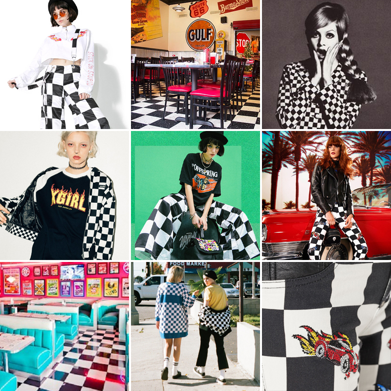 オールドアメリカンなチェッカーフラッグ柄がかわいい #checkered