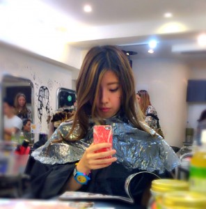 髪を再びBLUEに！なんとこれヘアマニキュアじゃないんです。 #Haircolor