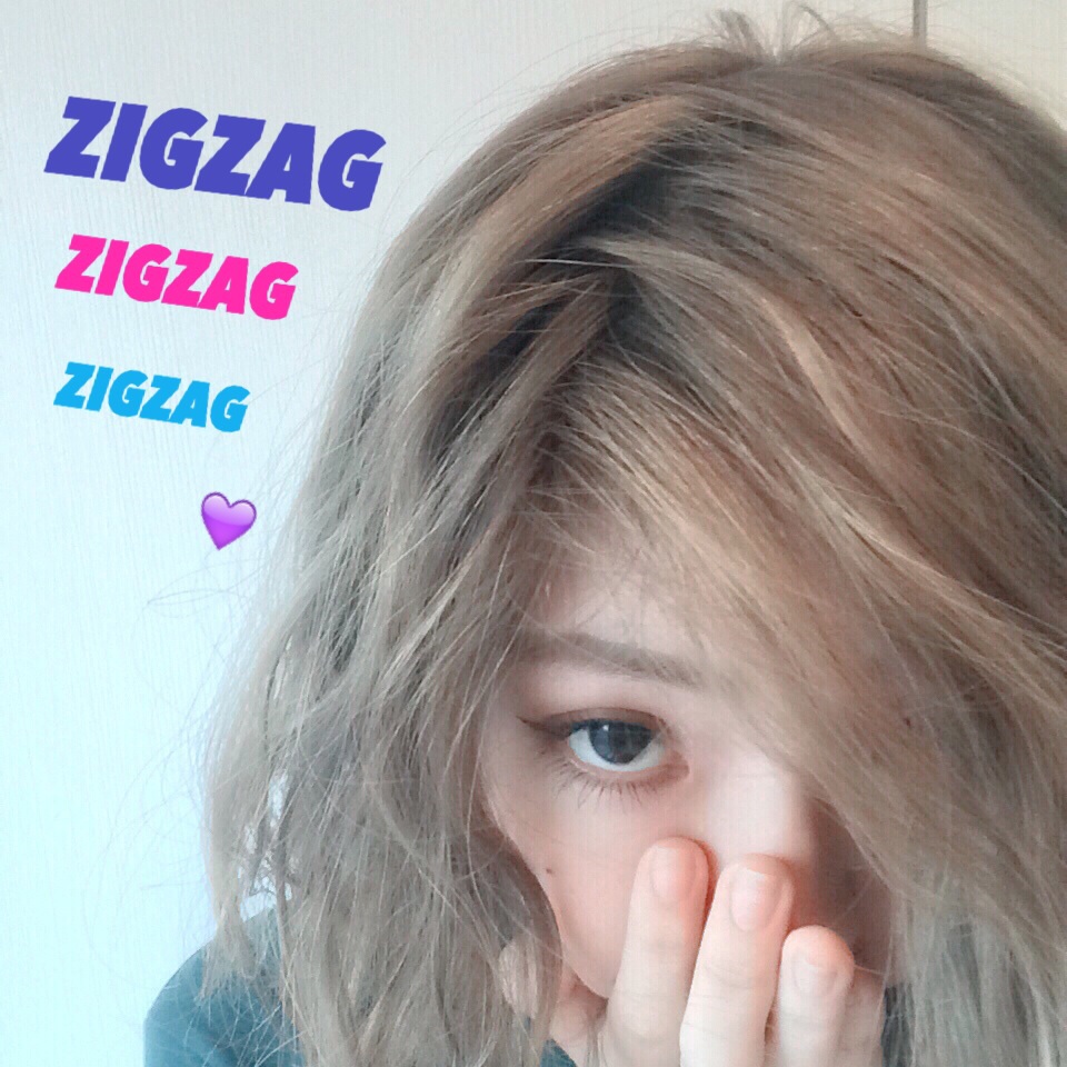 髪がプリンになってきたら必殺 #ZIGZAG 分け目でカモフラージュせよ！ #hairstyle