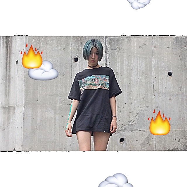 メンズサイズのTシャツはちょっとパンクにルーズに着るのが気分。 #OOTD #STREETFASHION