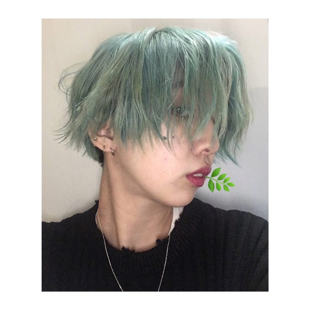 #NEWHAIR : FEELING MINTY! 光の当たる角度によってエメラルドグリーンだったり、水色だったり。 #HAIRCOLOR #無加工