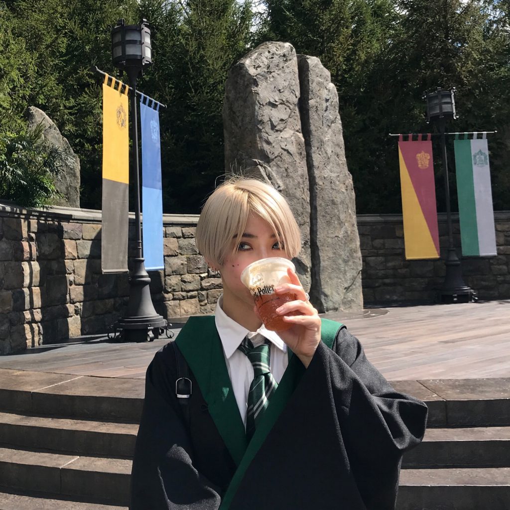 地毛で #HarryPotter の #DracoMalfoy に変身する方法♡ #USJ #haircolor