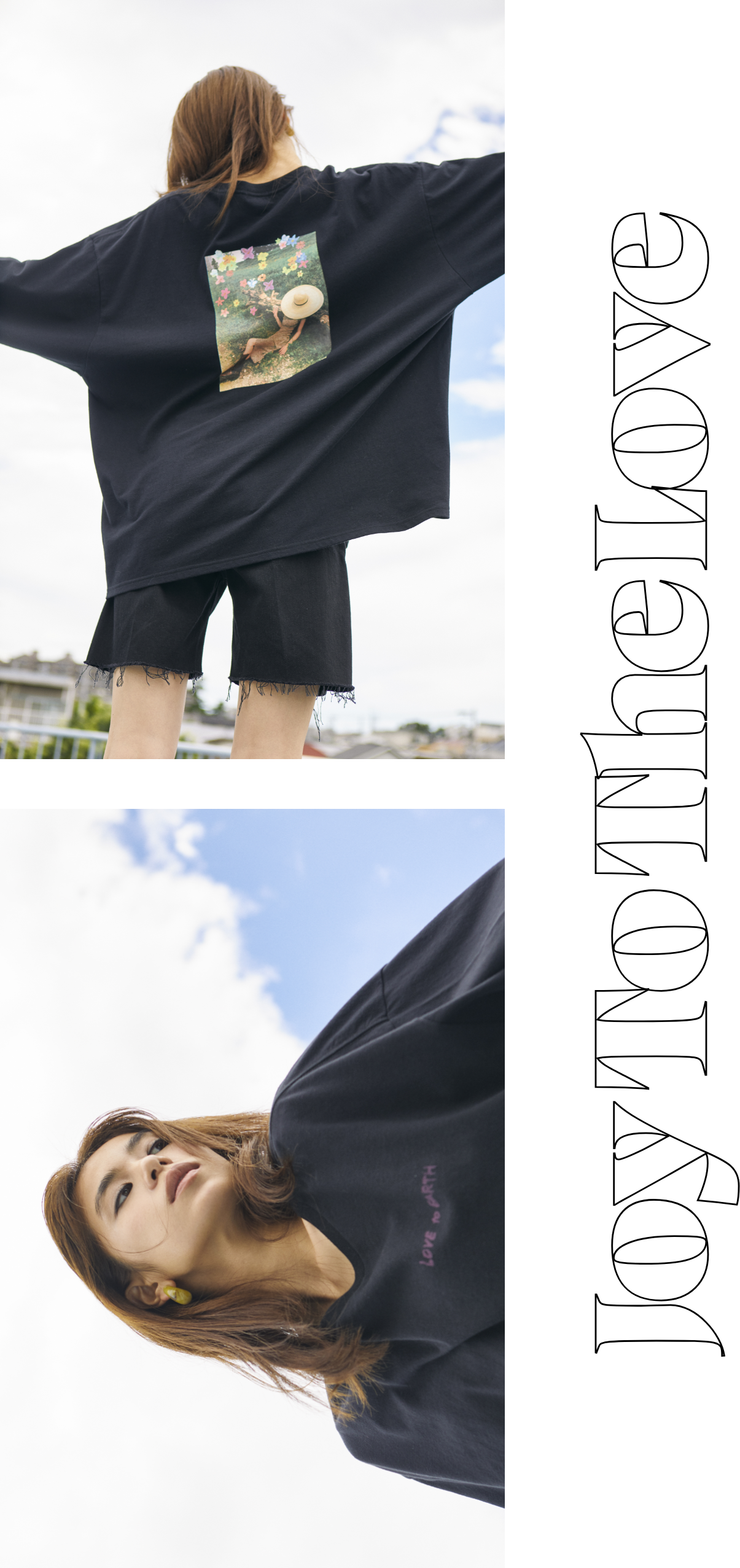 佐藤晴美　【EMODA×HARUMI】グラフィカルロングトップ NEWS[【佐藤晴美】EMODA×HARUMI SATO(E-girls/Flower)コラボレーション