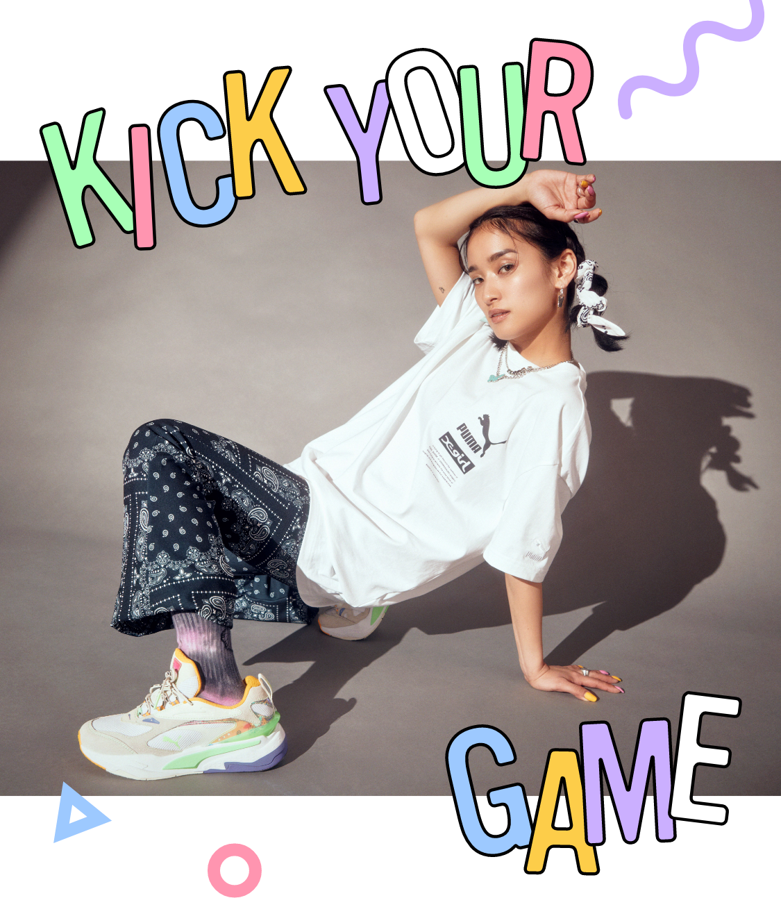 YURINOが踊るように着るX-girlとPUMAのコラボコレクション