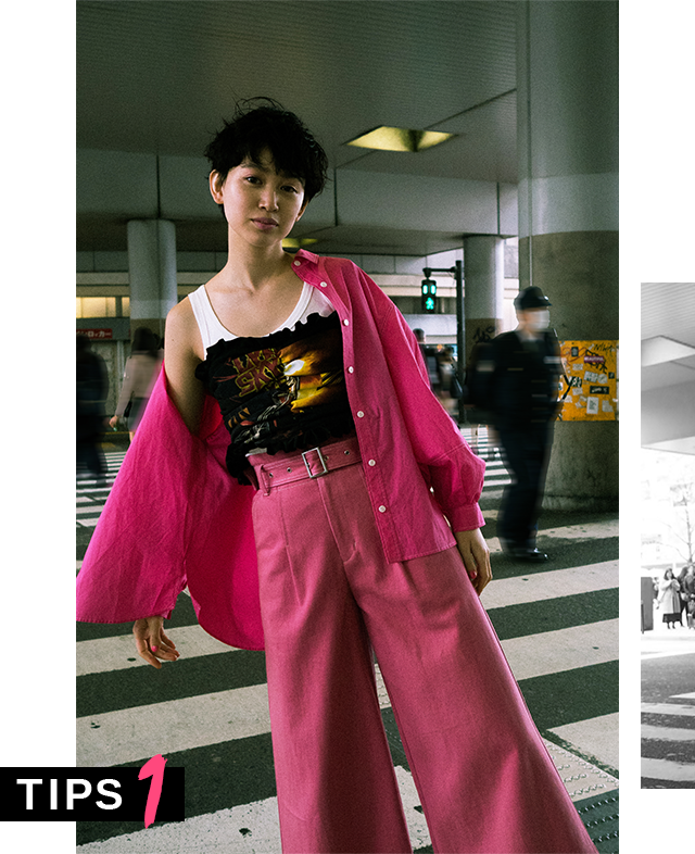 TAKE A TIPS +BEAMS COLOR PINK - NYLON JAPAN