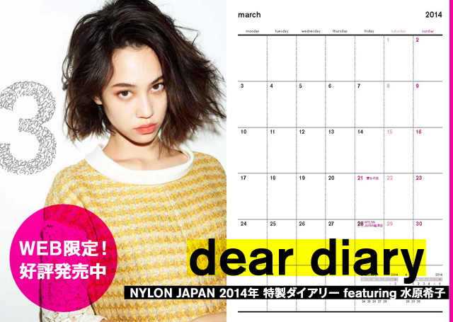 【web限定】NYLON JAPAN 1月号 + NYLON JAPAN 2014年 特製ダイアリー featuring 水原希子