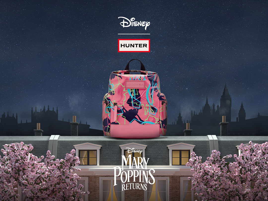 限定 【Disneyコラボ】 Hunter ディズニー メリーポピンズ リュック-