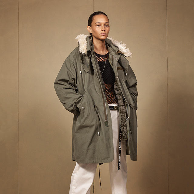 極美品 ZARA SRPLS 完売品 ミリタリー ウール ロングコート M相当 FASHION] ミリタリーの美学をデイリーウェアに落とし込んだ