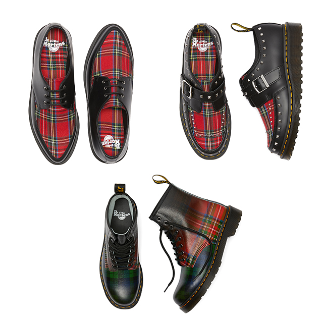 Dr.Martens WILLIS 3ホールシューズ タータンチェック 23.0 Dr