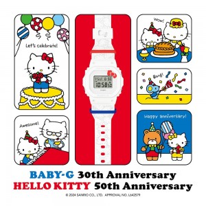 ハローキティ誕生50周年とBABY-G誕生30周年を記念したコラボウオッチの発売が決定！