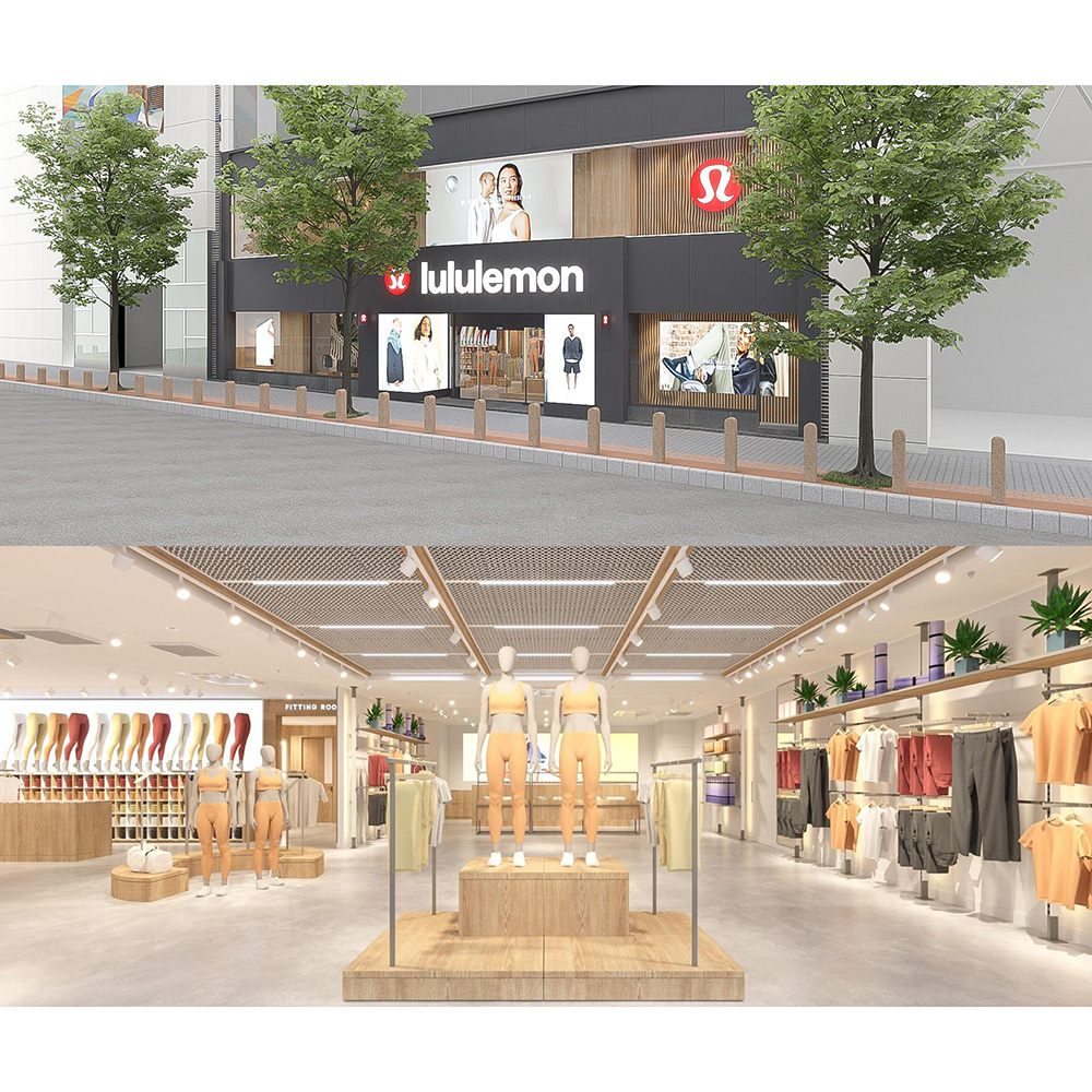 ✨大きいサイズ✨未使用級 ルルレモン ブランドロゴ柄トップス ボーダー Ｌ ✨大きいサイズ✨未使用級 ルルレモン ブランドロゴ柄トップス